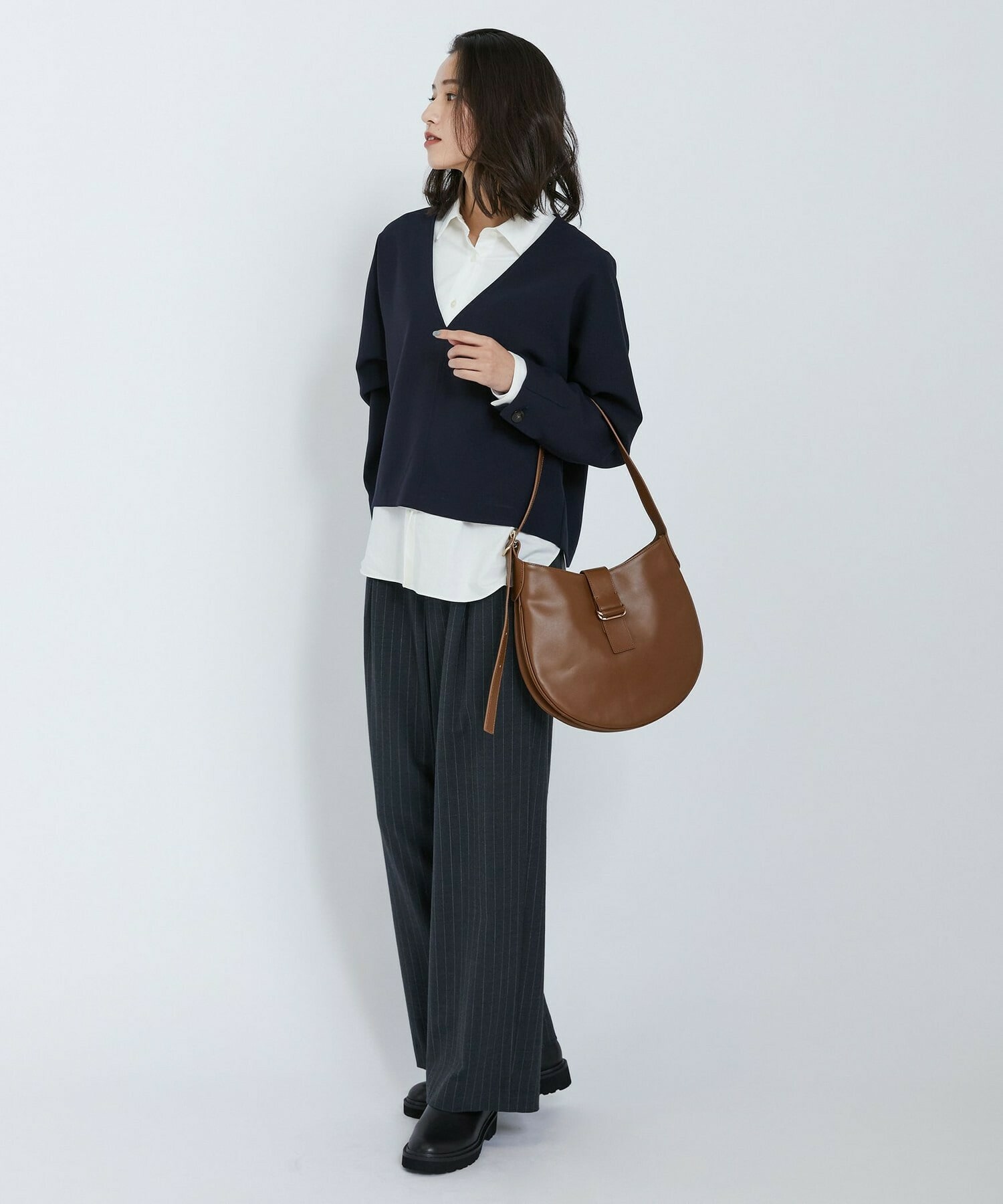 【L'EQUIPE】2wayピンストライプパンツ 詳細画像 チャコールグレー 16