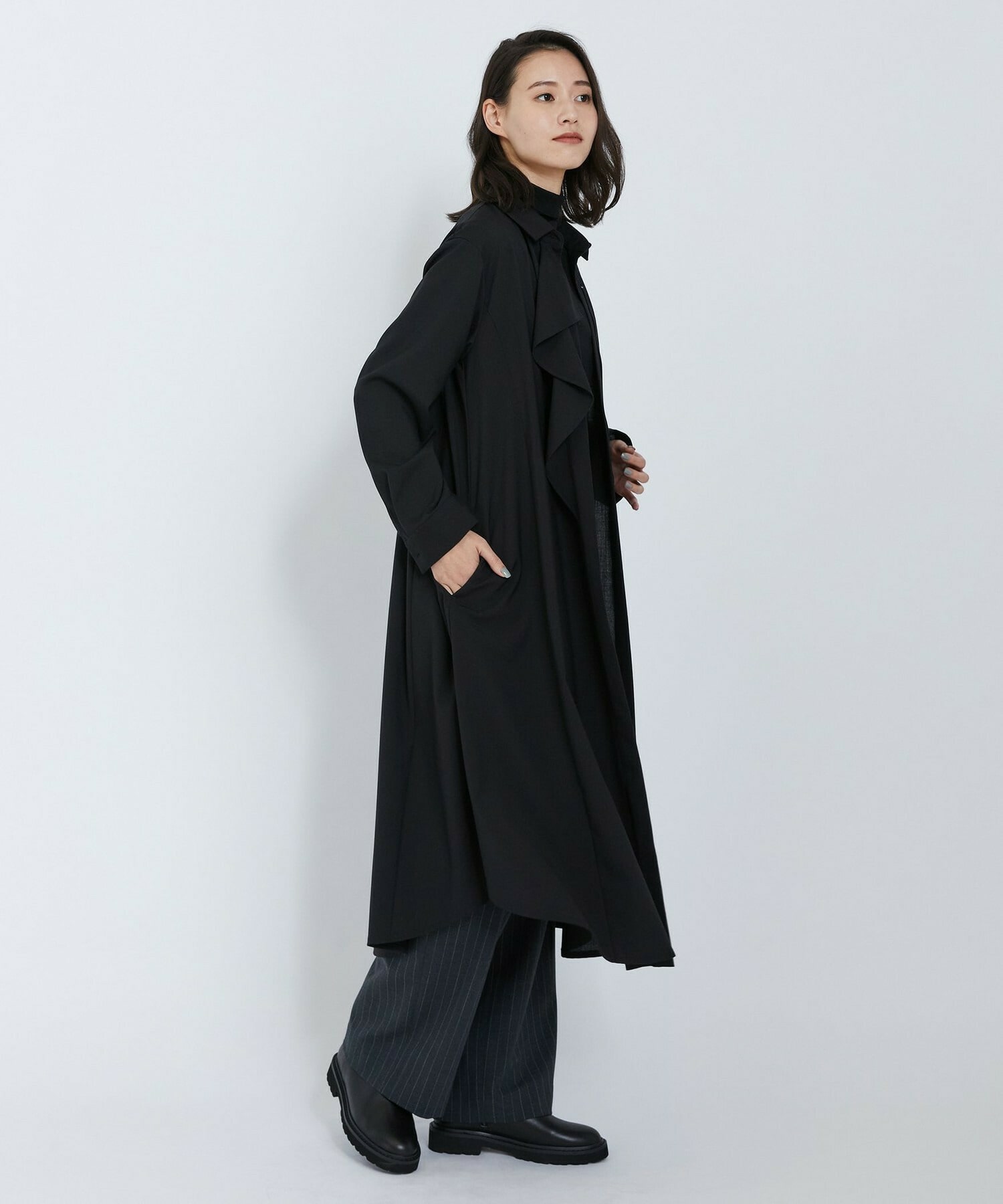 【L'EQUIPE】2wayピンストライプパンツ 詳細画像 チャコールグレー 21