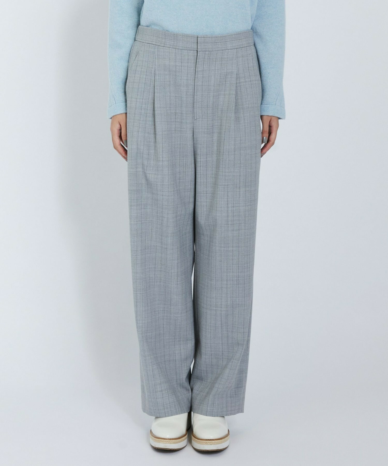 【L'EQUIPE】2wayピンストライプパンツ 詳細画像 チャコールグレー 30