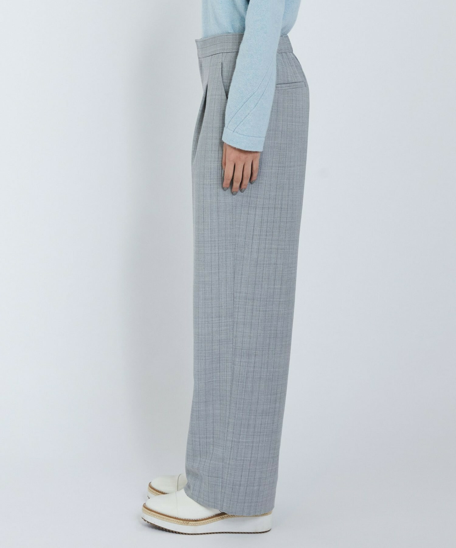 【L'EQUIPE】2wayピンストライプパンツ 詳細画像 チャコールグレー 31
