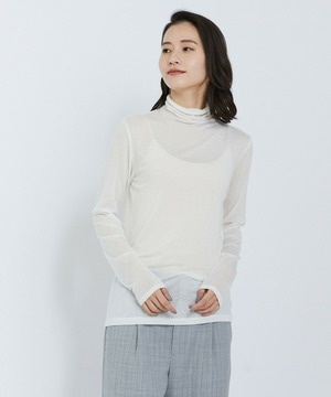 【L'EQUIPE】カシミヤシルクシアージャージカットソー 詳細画像 ホワイト 1