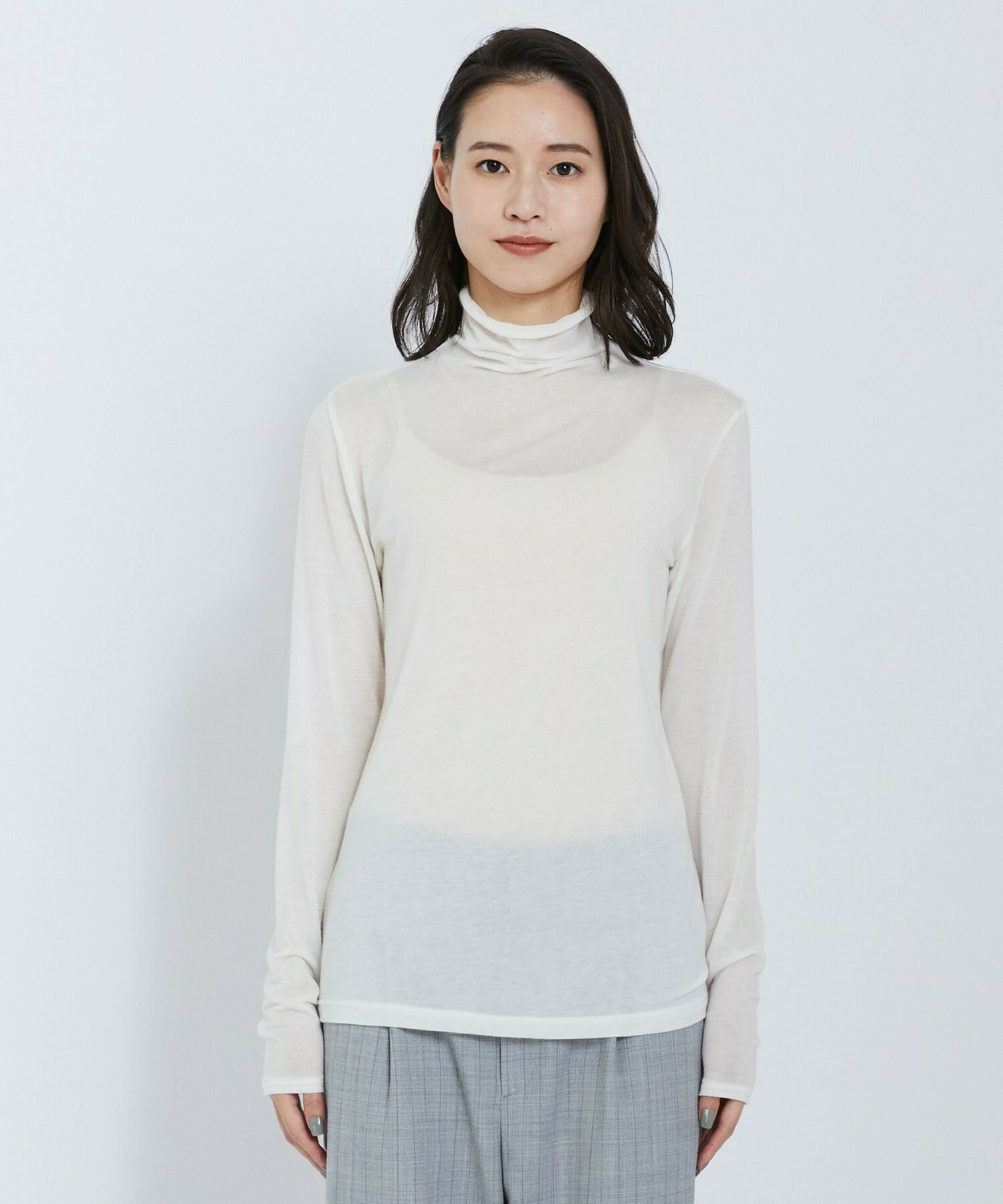 【L'EQUIPE】カシミヤシルクシアージャージカットソー 詳細画像 ブラック 17