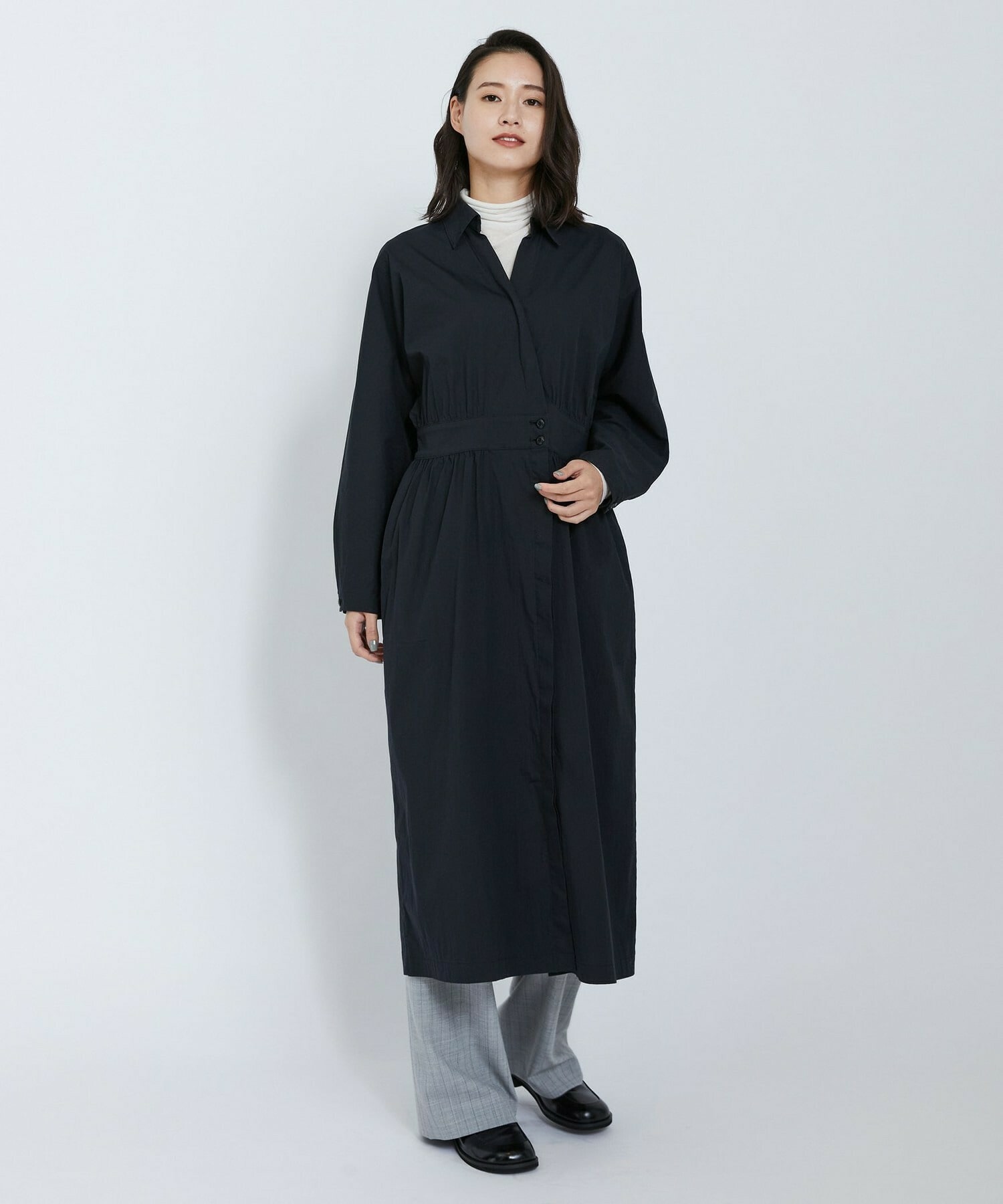 【L'EQUIPE】カシミヤシルクシアージャージカットソー 詳細画像 ブラック 5