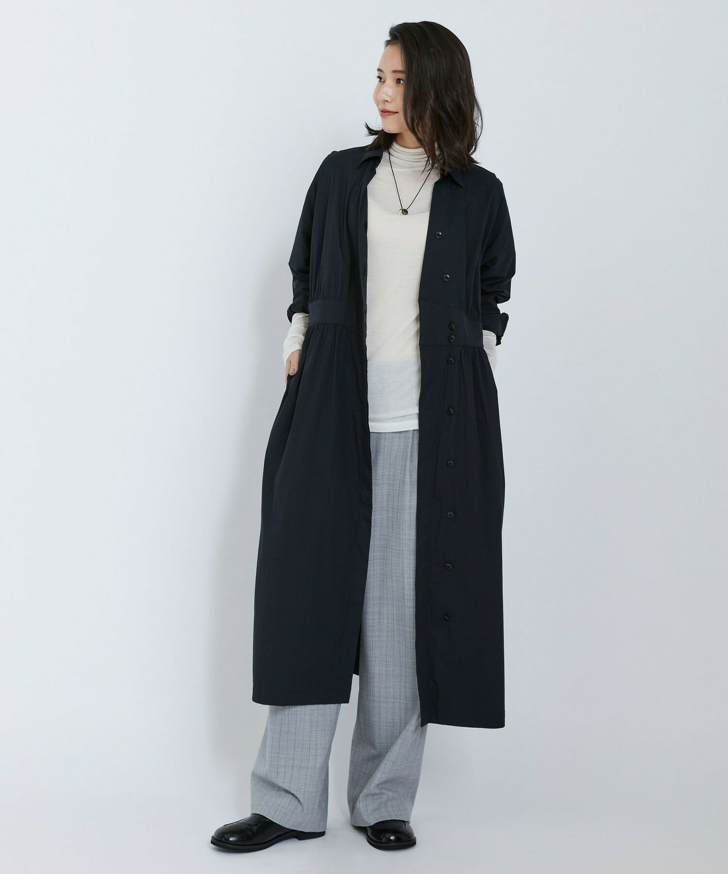 【L'EQUIPE】カシミヤシルクシアージャージカットソー 詳細画像 ブラック 7