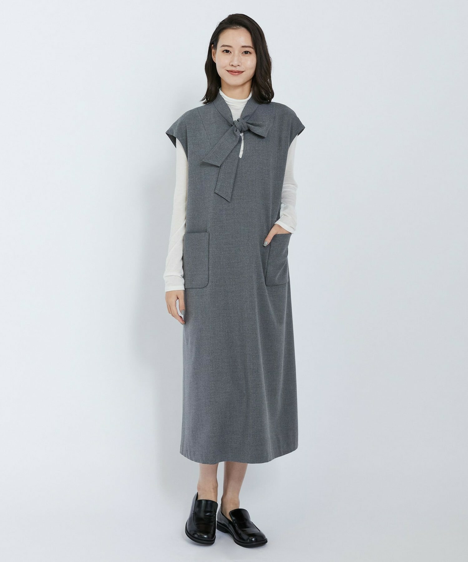 【L'EQUIPE】カシミヤシルクシアージャージカットソー 詳細画像 ブラック 9