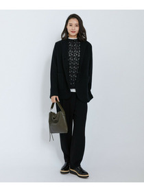 【L'EQUIPE】フラワーレースカットソー 詳細画像 ブラック 1