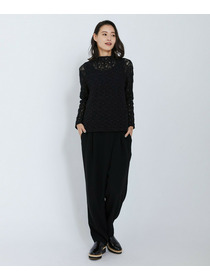 【L'EQUIPE】フラワーレースカットソー 詳細画像 ブラック 6