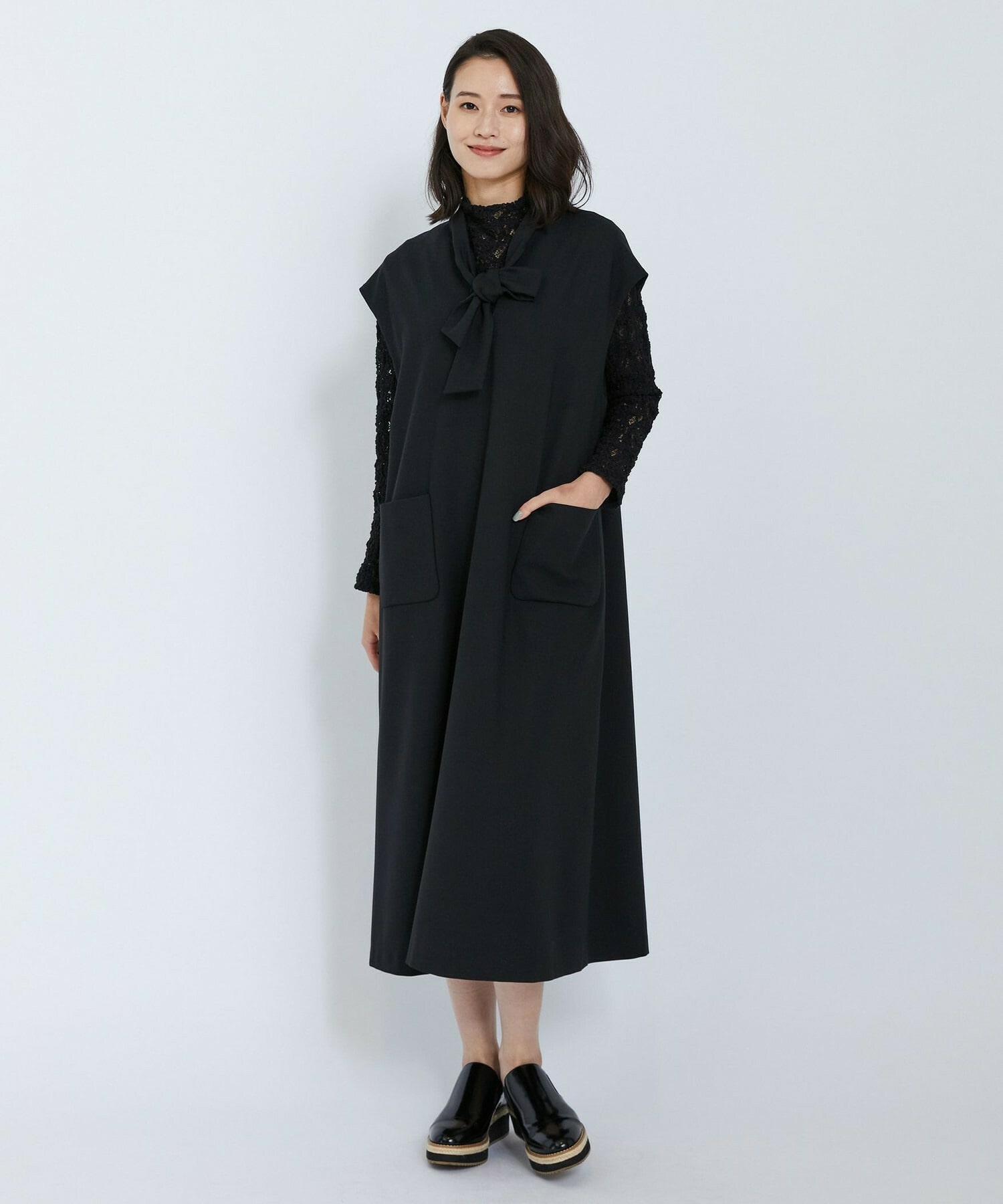 【L'EQUIPE】フラワーレースカットソー 詳細画像 ブラック 10