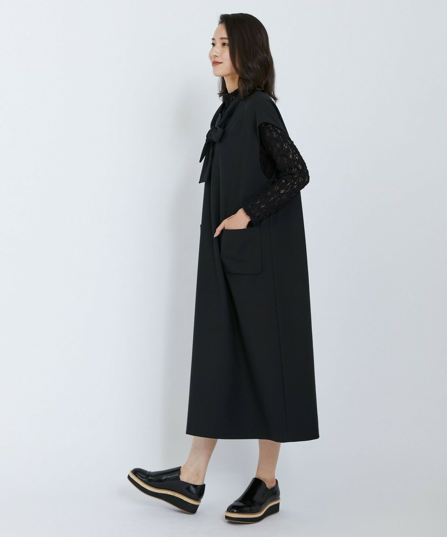 【L'EQUIPE】フラワーレースカットソー 詳細画像 ブラック 12