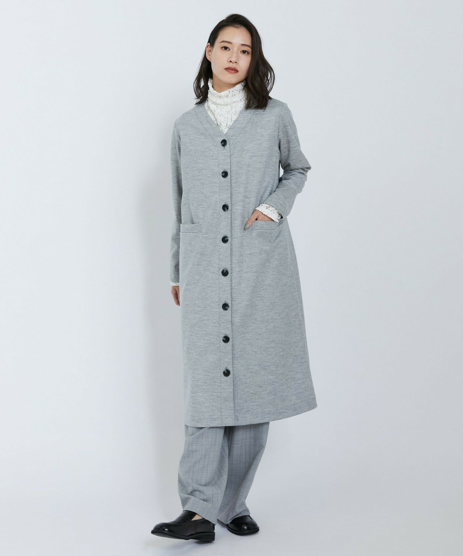 【L'EQUIPE】フラワーレースカットソー 詳細画像 ブラック 16