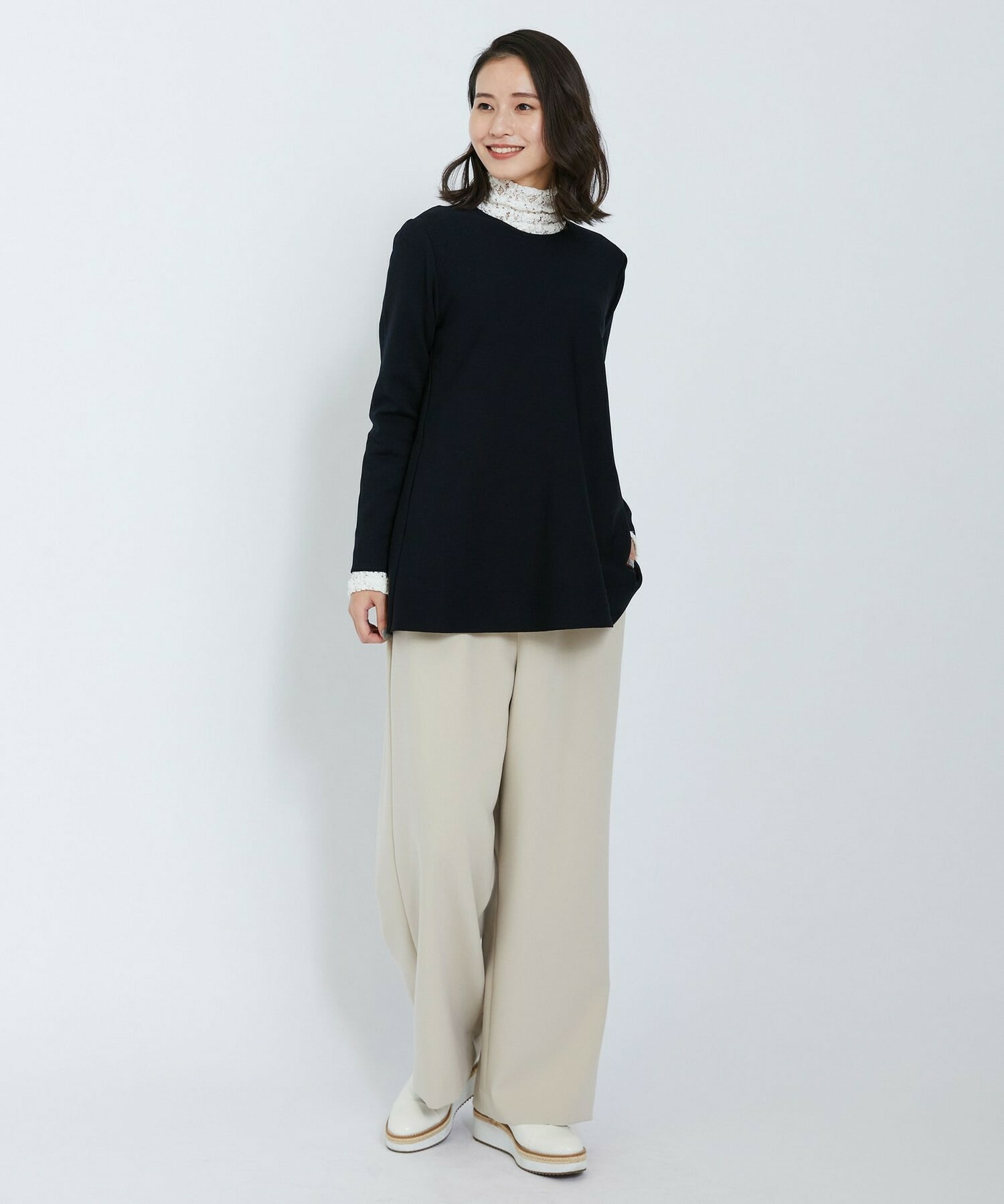 【L'EQUIPE】フラワーレースカットソー 詳細画像 ブラック 20