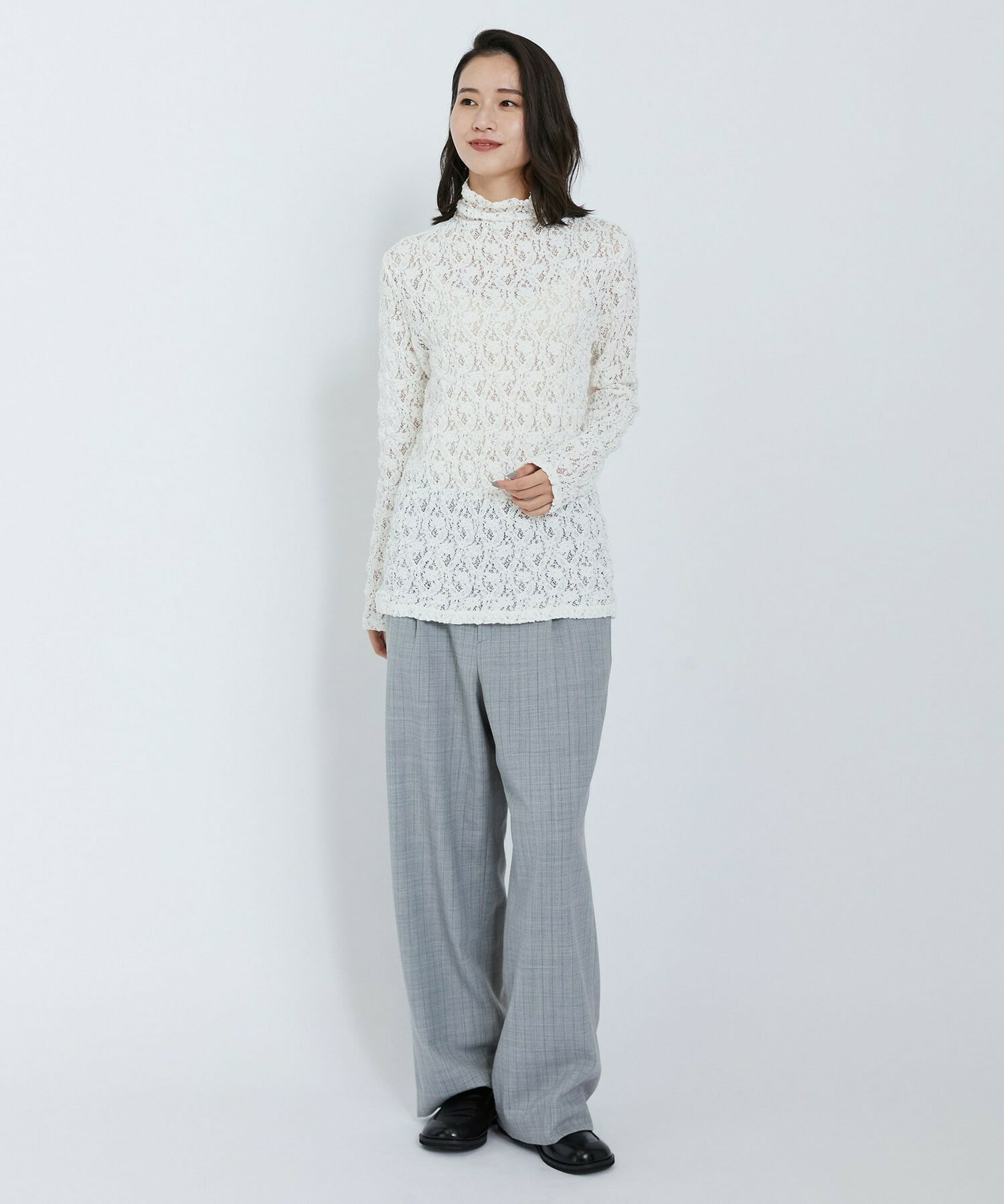 【L'EQUIPE】フラワーレースカットソー 詳細画像 ブラック 23