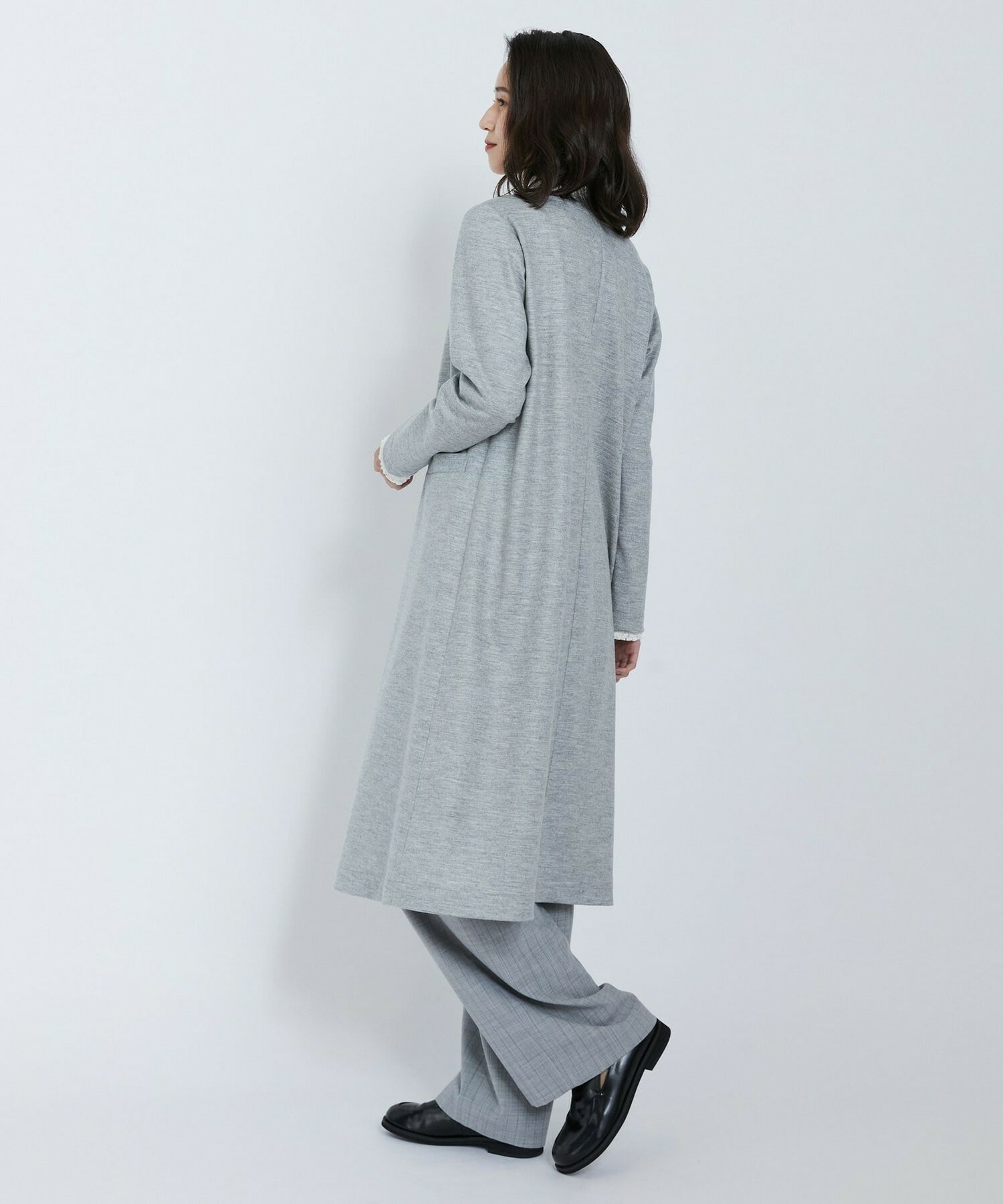 【L'EQUIPE】圧縮スムースワンピース 詳細画像 チャコールグレー 10