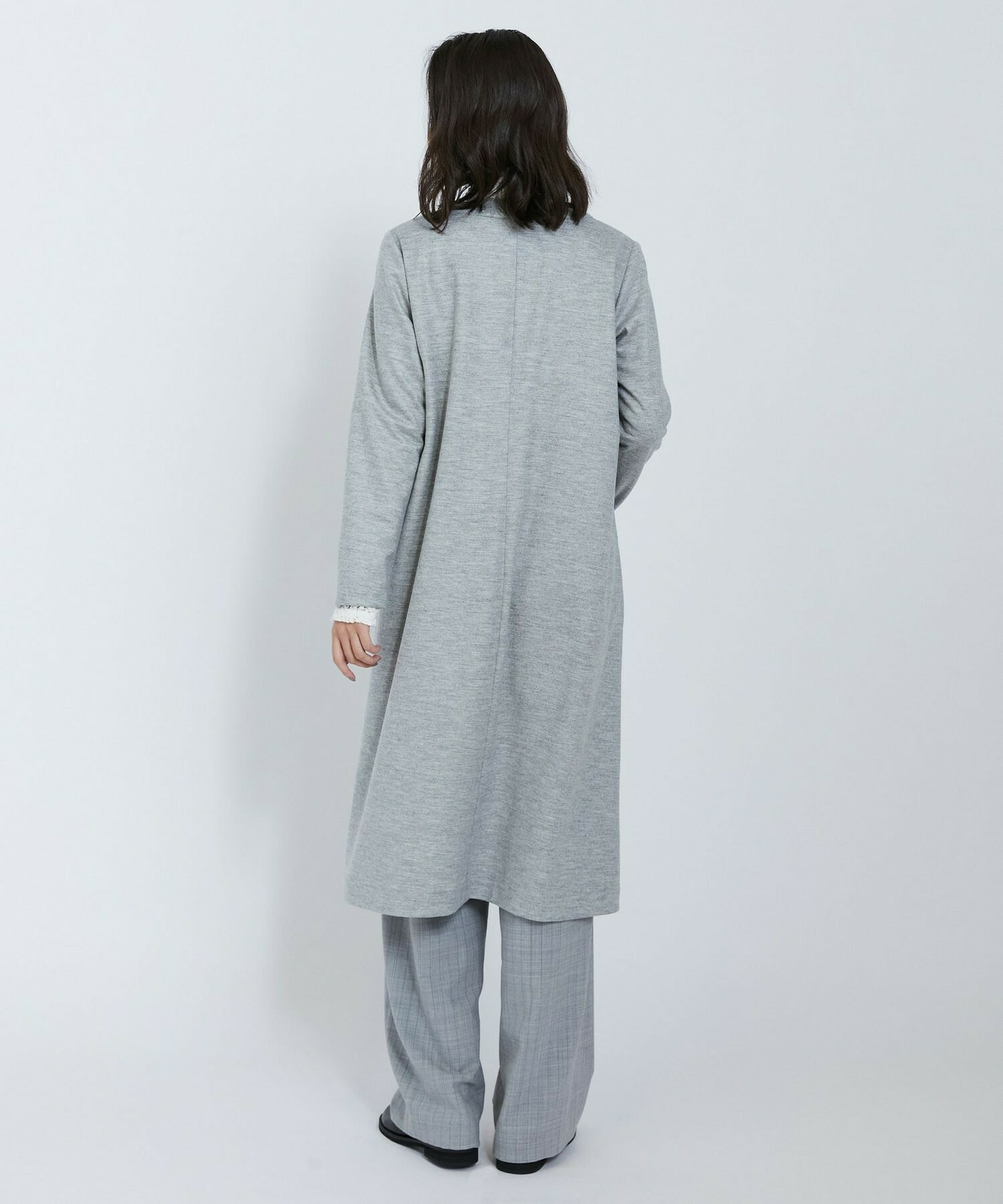 【L'EQUIPE】圧縮スムースワンピース 詳細画像 チャコールグレー 11