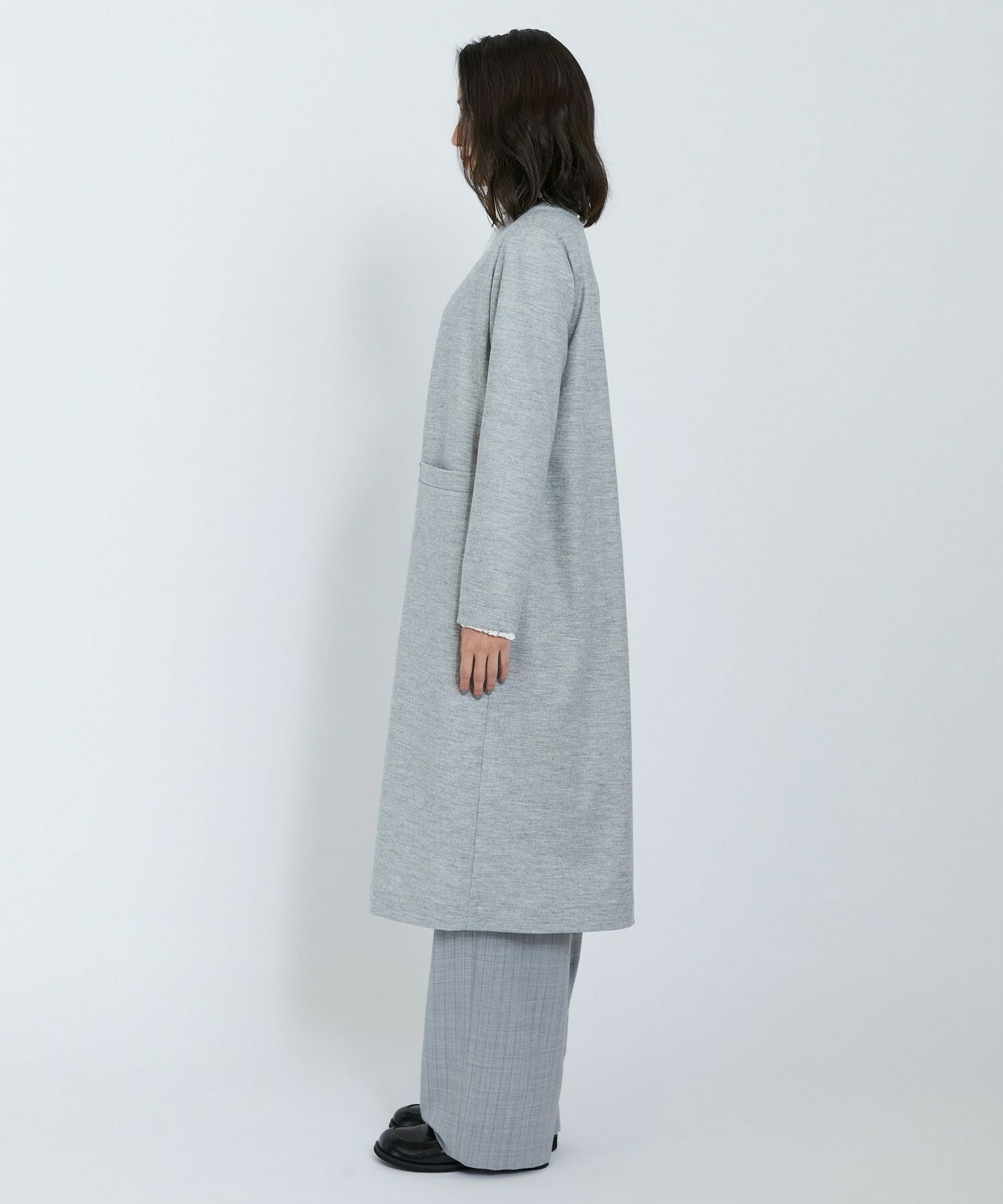 【L'EQUIPE】圧縮スムースワンピース 詳細画像 チャコールグレー 16