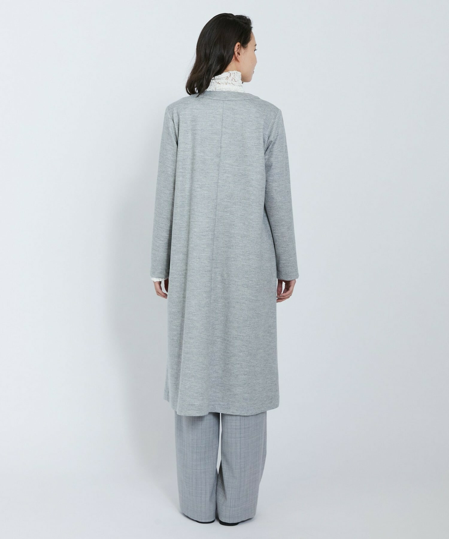 【L'EQUIPE】圧縮スムースワンピース 詳細画像 チャコールグレー 17