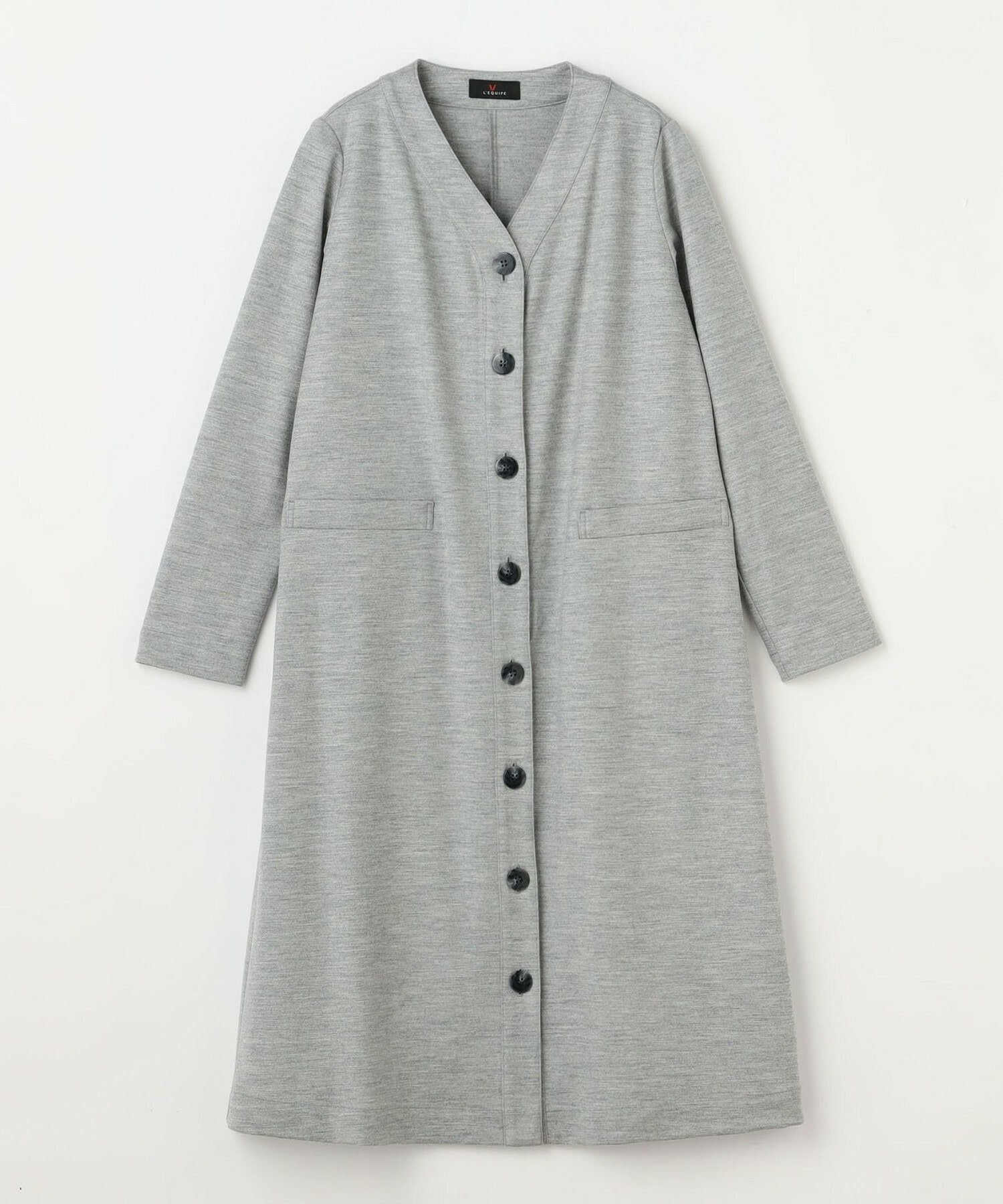 【L'EQUIPE】圧縮スムースワンピース 詳細画像 チャコールグレー 18