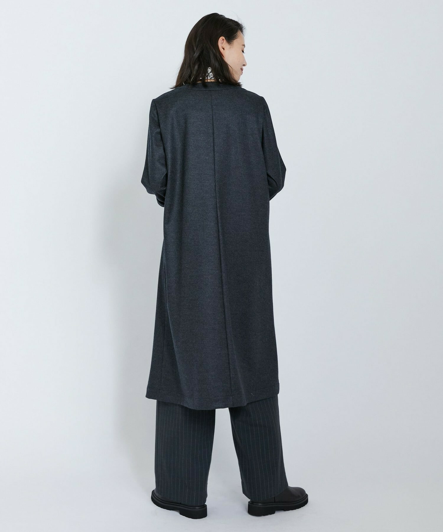 【L'EQUIPE】圧縮スムースワンピース 詳細画像 チャコールグレー 7