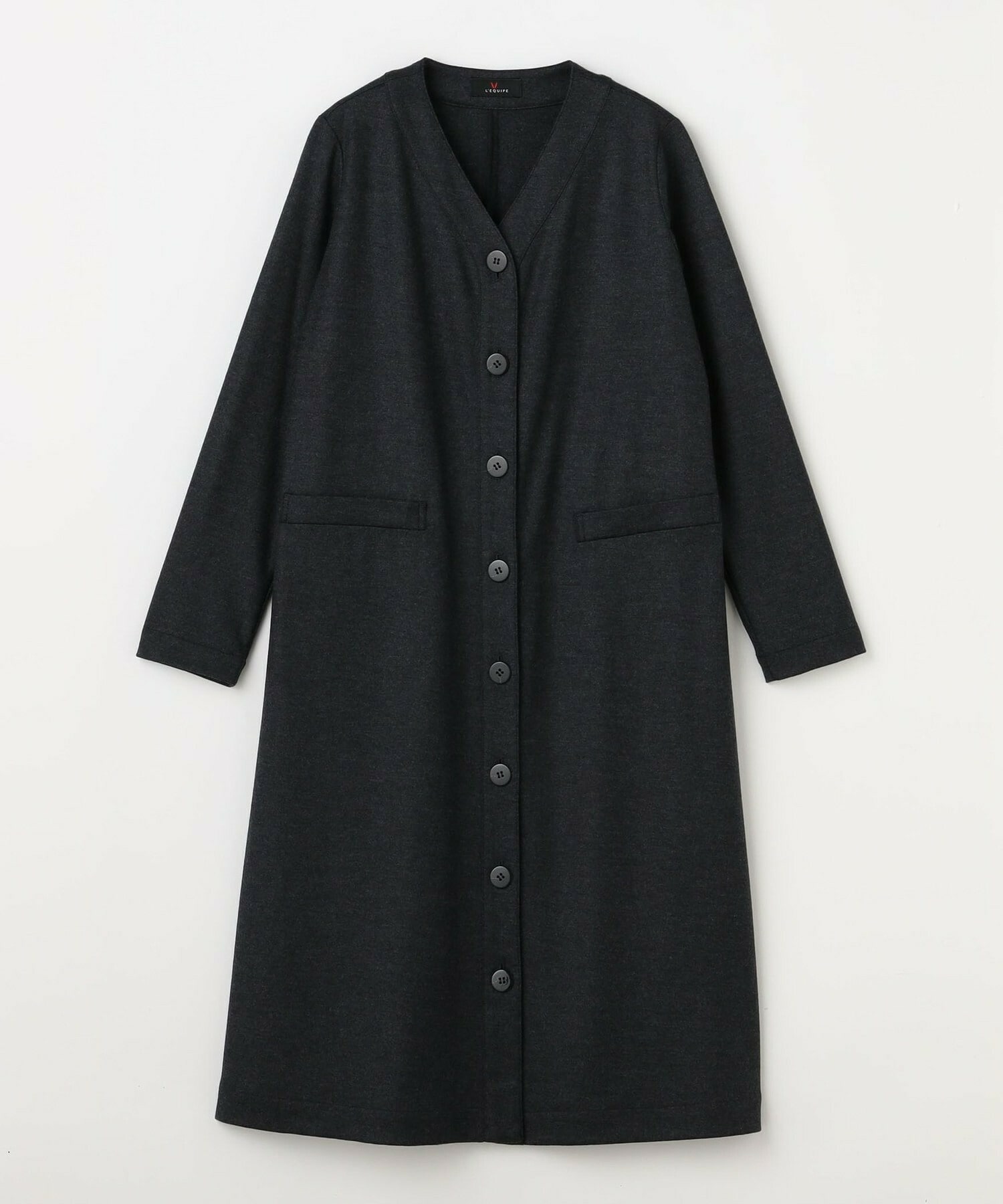 【L'EQUIPE】圧縮スムースワンピース 詳細画像 チャコールグレー 8