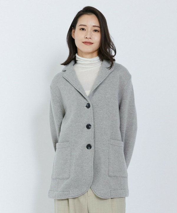 【L'EQUIPE】ウールジャガードニットジャケット