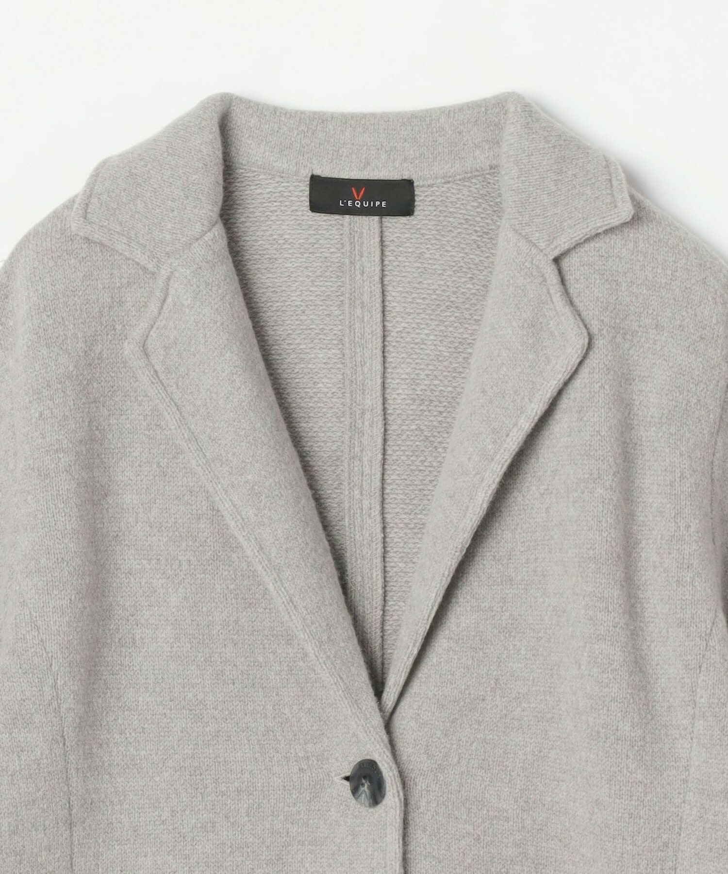 【L'EQUIPE】ウールジャガードニットジャケット 詳細画像 ブラック 16