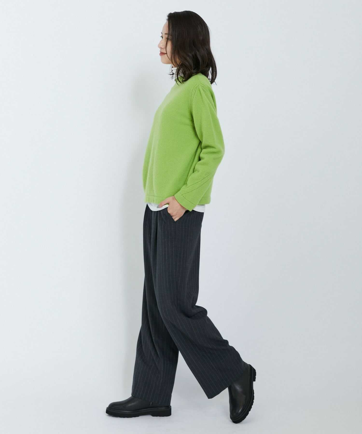 【L'EQUIPE】クーマラムニットプルオーバー 詳細画像 ライム 11