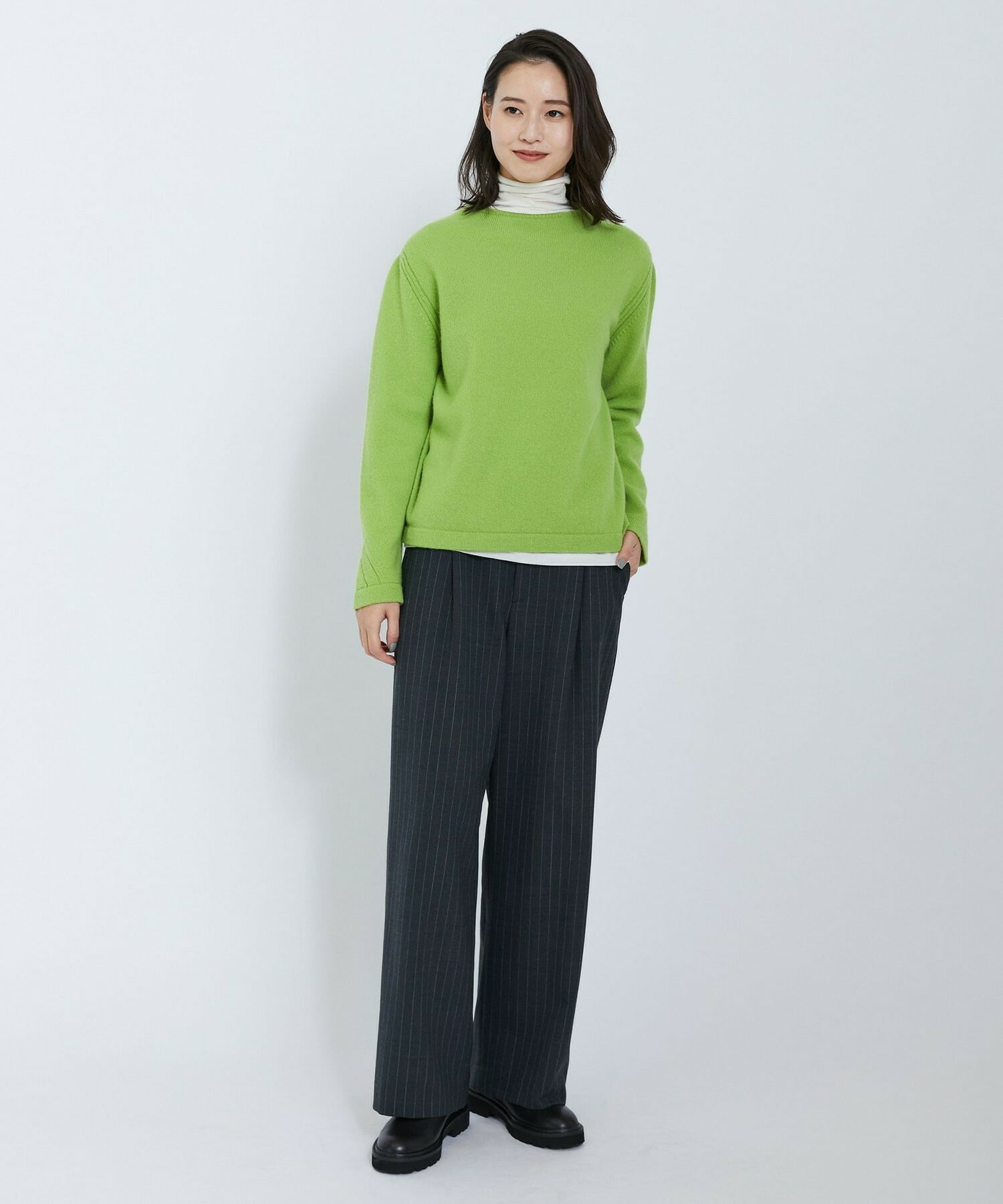 【L'EQUIPE】クーマラムニットプルオーバー 詳細画像 ライム 7