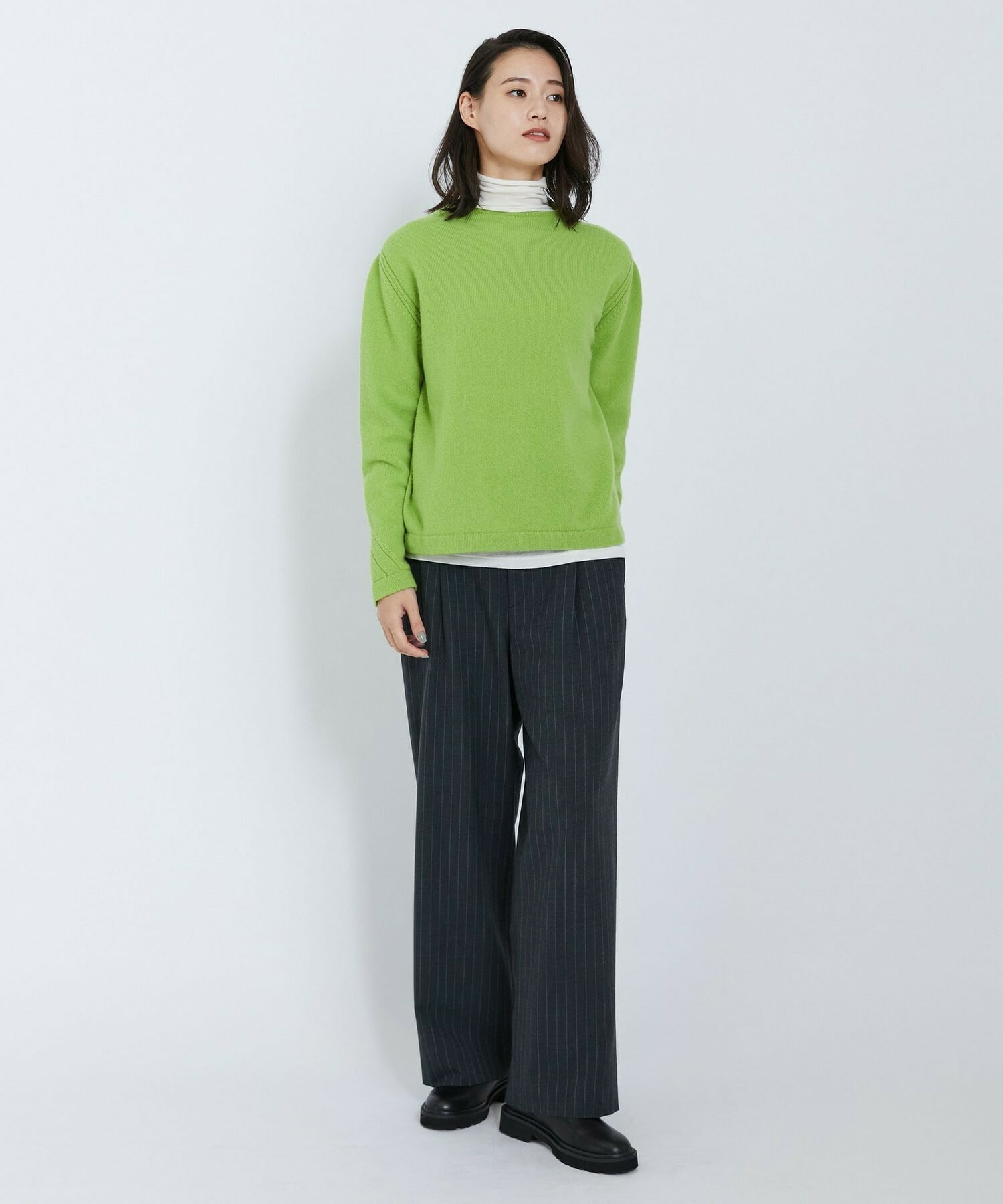 【L'EQUIPE】クーマラムニットプルオーバー 詳細画像 ライム 9