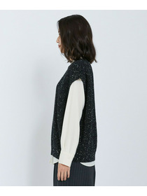 【L'EQUIPE】ラメノットニットジレ 詳細画像 ブラック 10