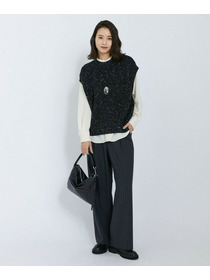 【L'EQUIPE】ラメノットニットジレ 詳細画像 ブラック 7