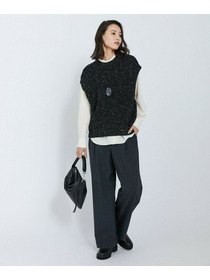 【L'EQUIPE】ラメノットニットジレ 詳細画像 ブラック 8