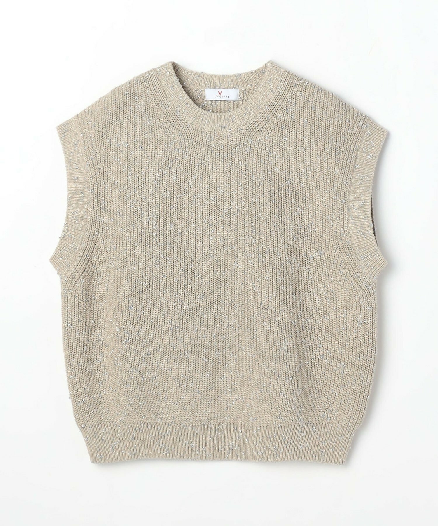 【L'EQUIPE】ラメノットニットジレ 詳細画像 ブラック 5