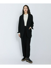 【L'EQUIPE】バックサテンノーカラージャケット 詳細画像 ブラック 1