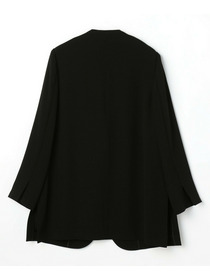 【L'EQUIPE】バックサテンノーカラージャケット 詳細画像 ブラック 10