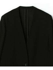 【L'EQUIPE】バックサテンノーカラージャケット 詳細画像 ブラック 11