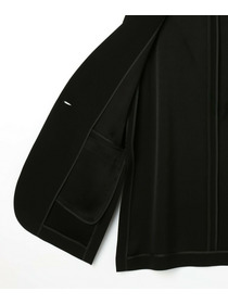 【L'EQUIPE】バックサテンノーカラージャケット 詳細画像 ブラック 14
