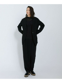 【L'EQUIPE】バックサテンノーカラージャケット 詳細画像 ブラック 4