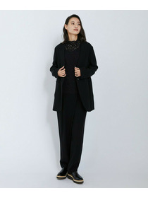 【L'EQUIPE】バックサテンノーカラージャケット 詳細画像 ブラック 5