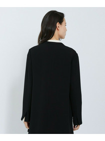 【L'EQUIPE】バックサテンノーカラージャケット 詳細画像 ブラック 8