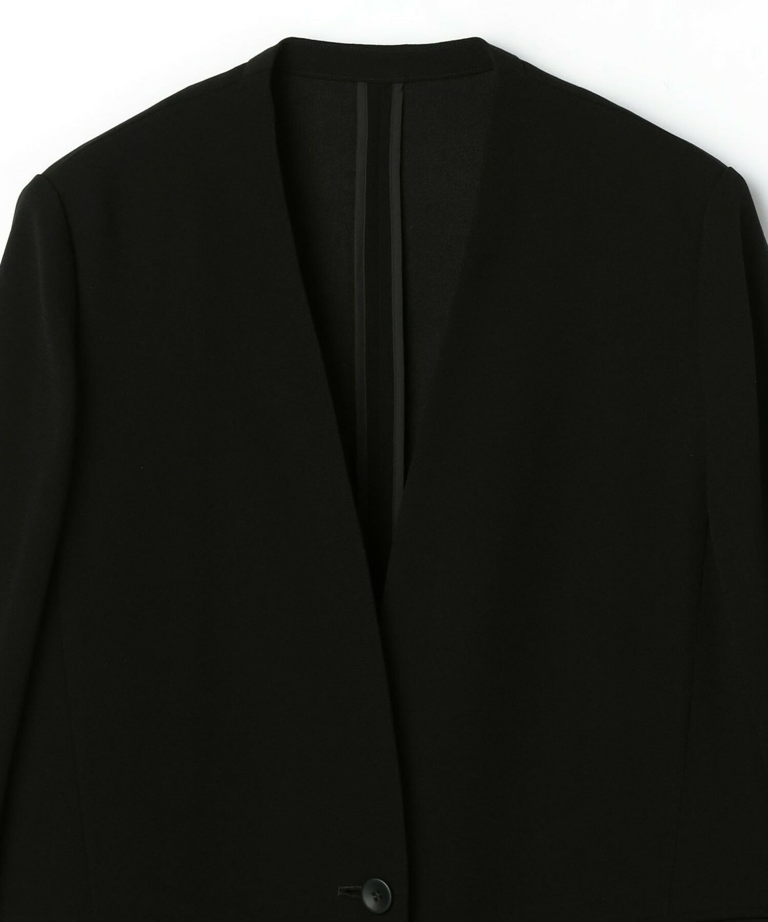 【L'EQUIPE】バックサテンノーカラージャケット 詳細画像 ブラック 11