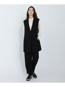 【L'EQUIPE】バックサテンテーラードカラージレ 詳細画像 ブラック 1