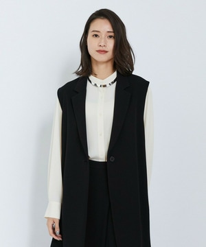 【L'EQUIPE】バックサテンテーラードカラージレ 詳細画像 ブラック 1