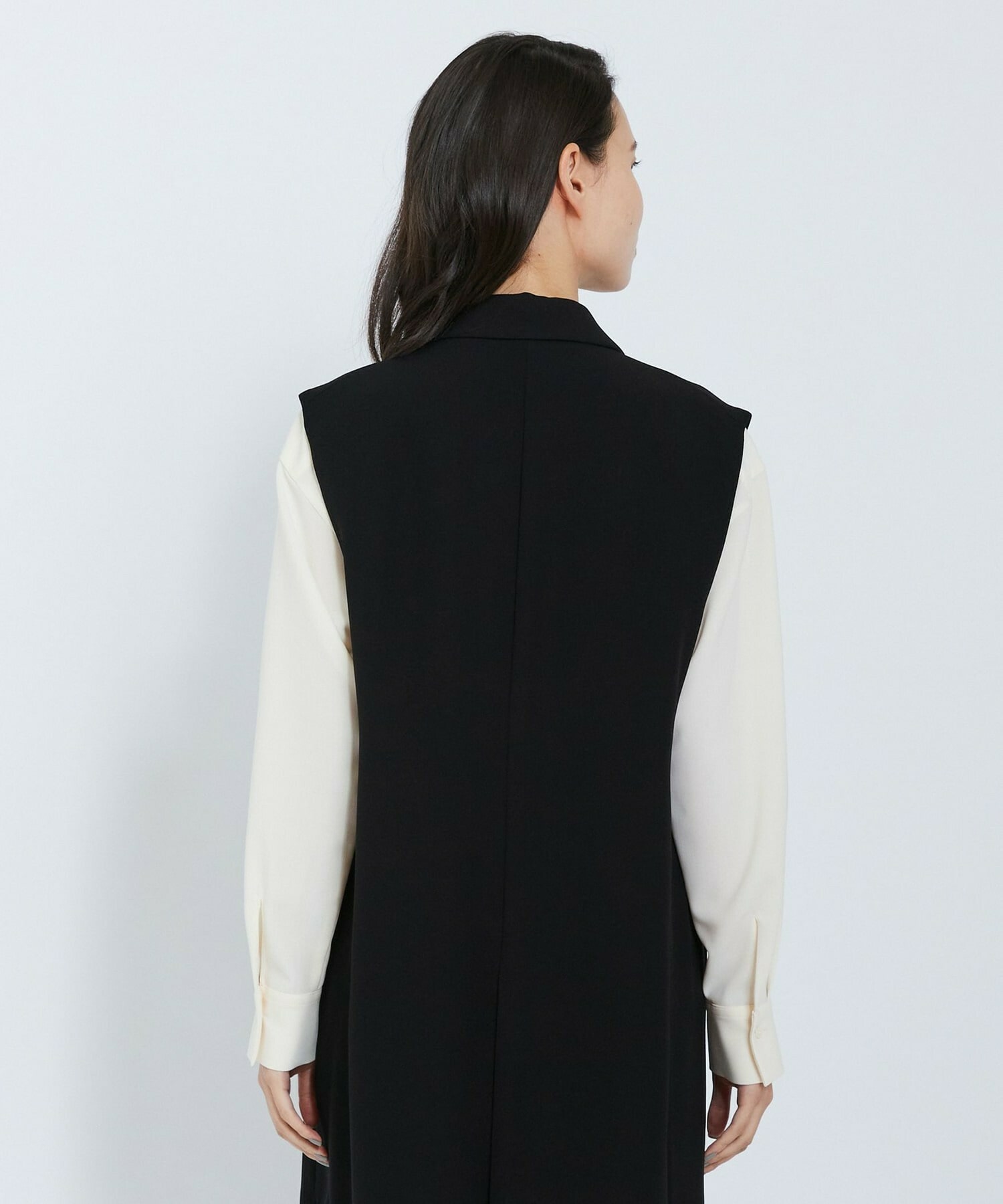 【L'EQUIPE】バックサテンテーラードカラージレ 詳細画像 ブラック 8