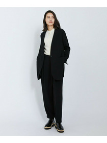 【L'EQUIPE】バックサテンラップテーパードパンツ 詳細画像 ブラック 10