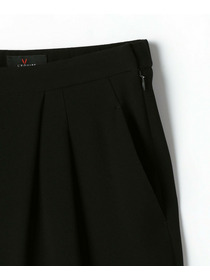 【L'EQUIPE】バックサテンラップテーパードパンツ 詳細画像 ブラック 18