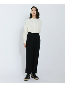 【L'EQUIPE】バックサテンラップテーパードパンツ 詳細画像 ブラック 3