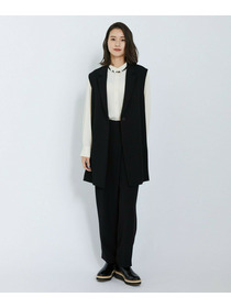 【L'EQUIPE】バックサテンラップテーパードパンツ 詳細画像 ブラック 8