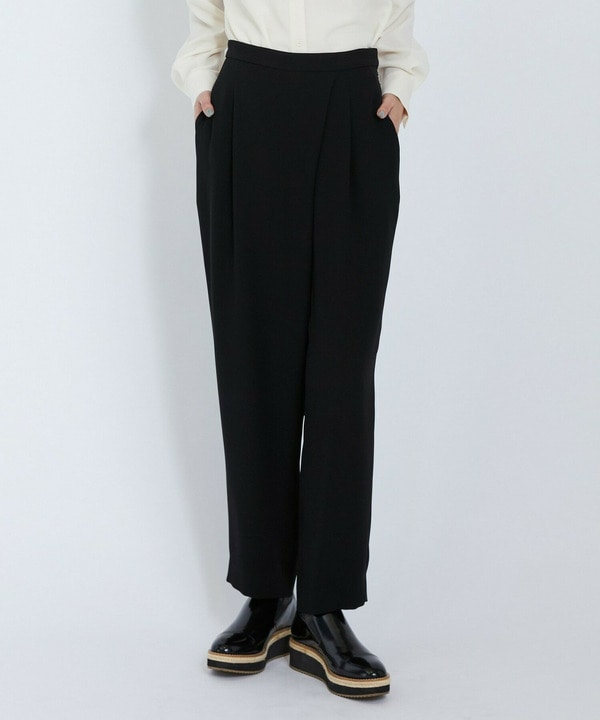 【L'EQUIPE】バックサテンラップテーパードパンツ