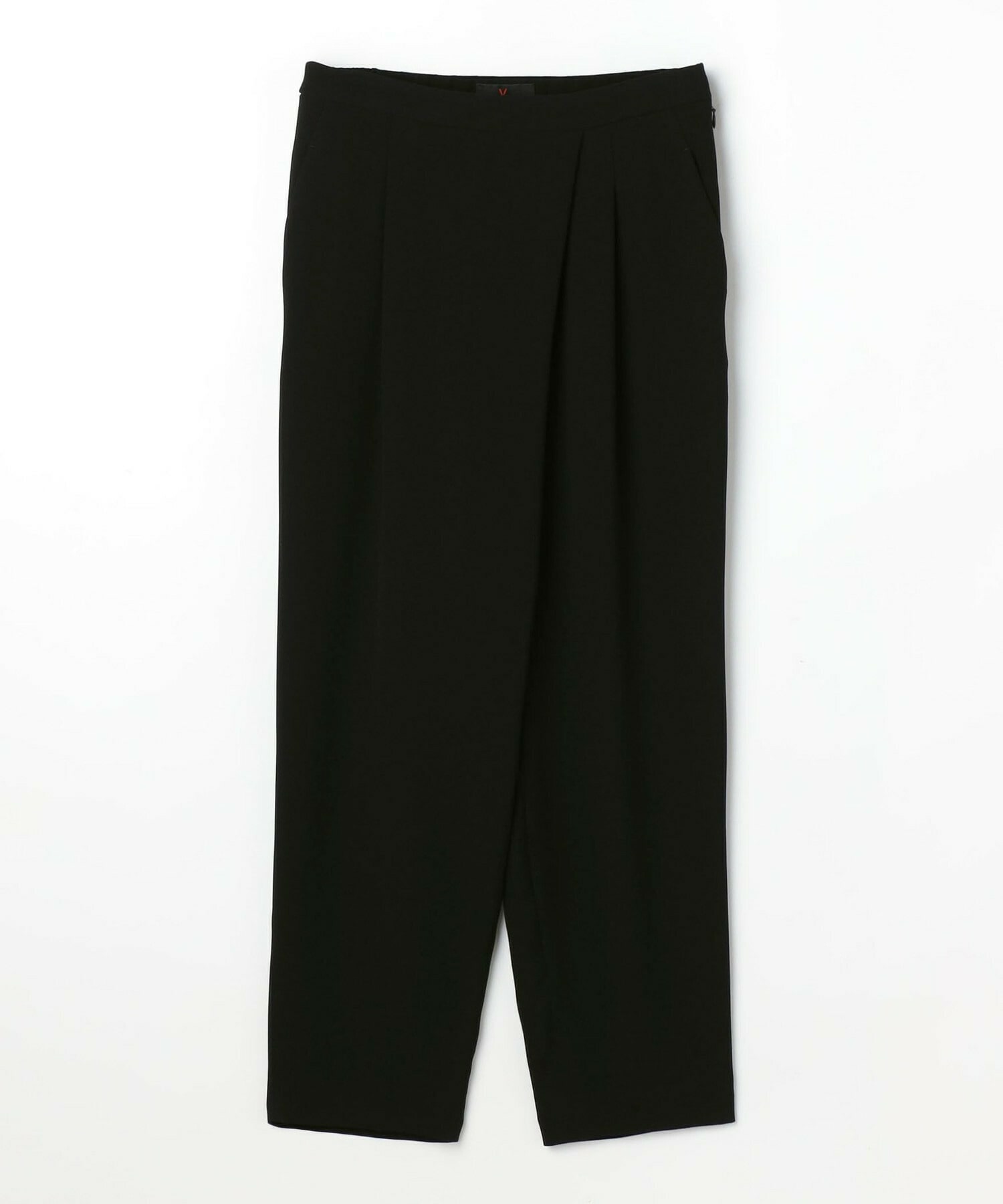 【L'EQUIPE】バックサテンラップテーパードパンツ 詳細画像 ブラック 15