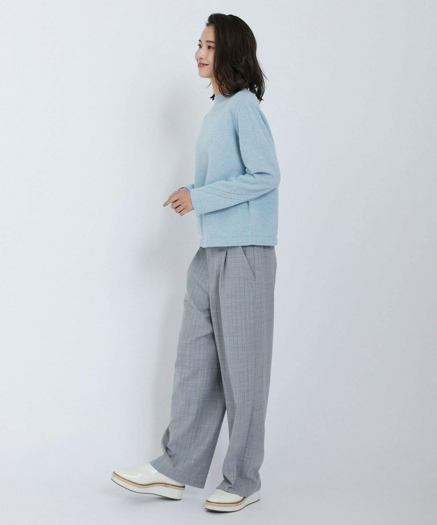 【L'EQUIPE】【Lサイズ】2wayピンストライプパンツ 詳細画像 チャコールグレー 10